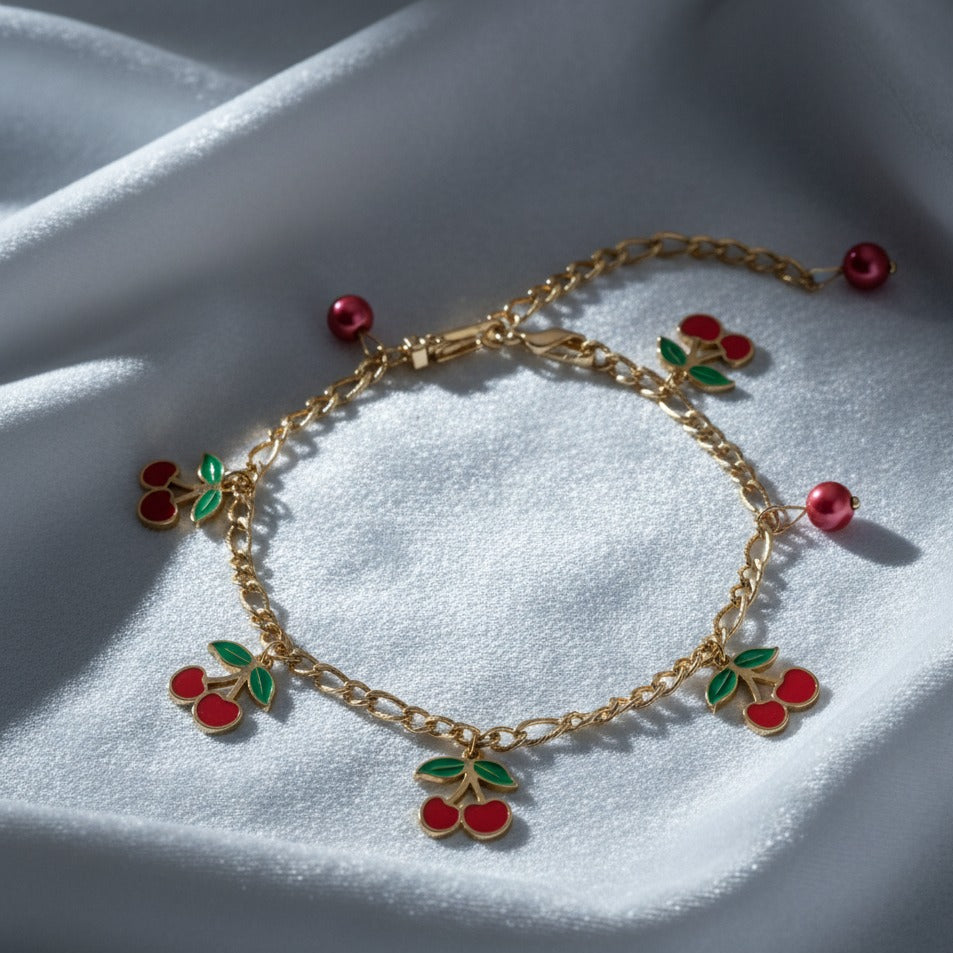 Golden Cherry Bracelet