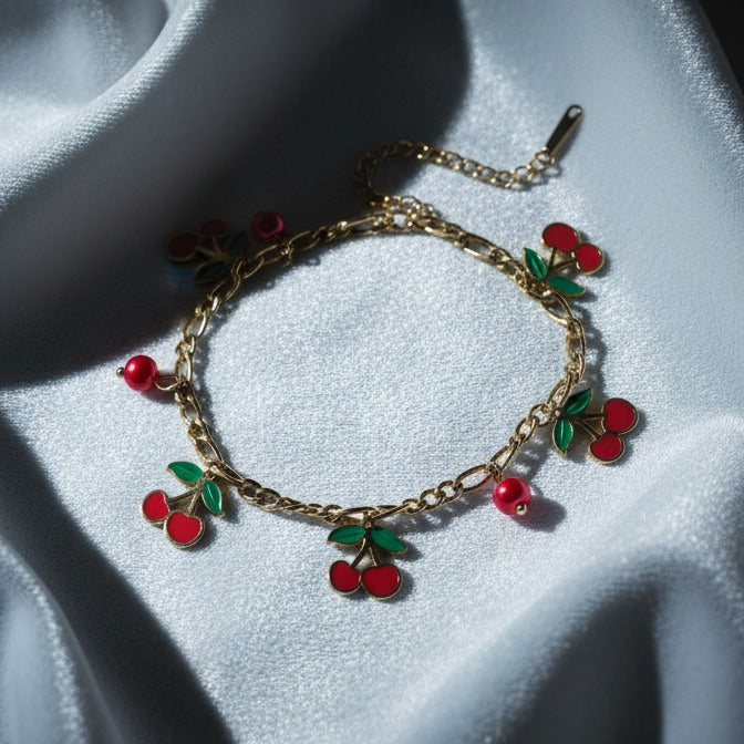 Golden Cherry Bracelet