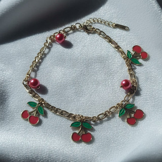 Golden Cherry Bracelet
