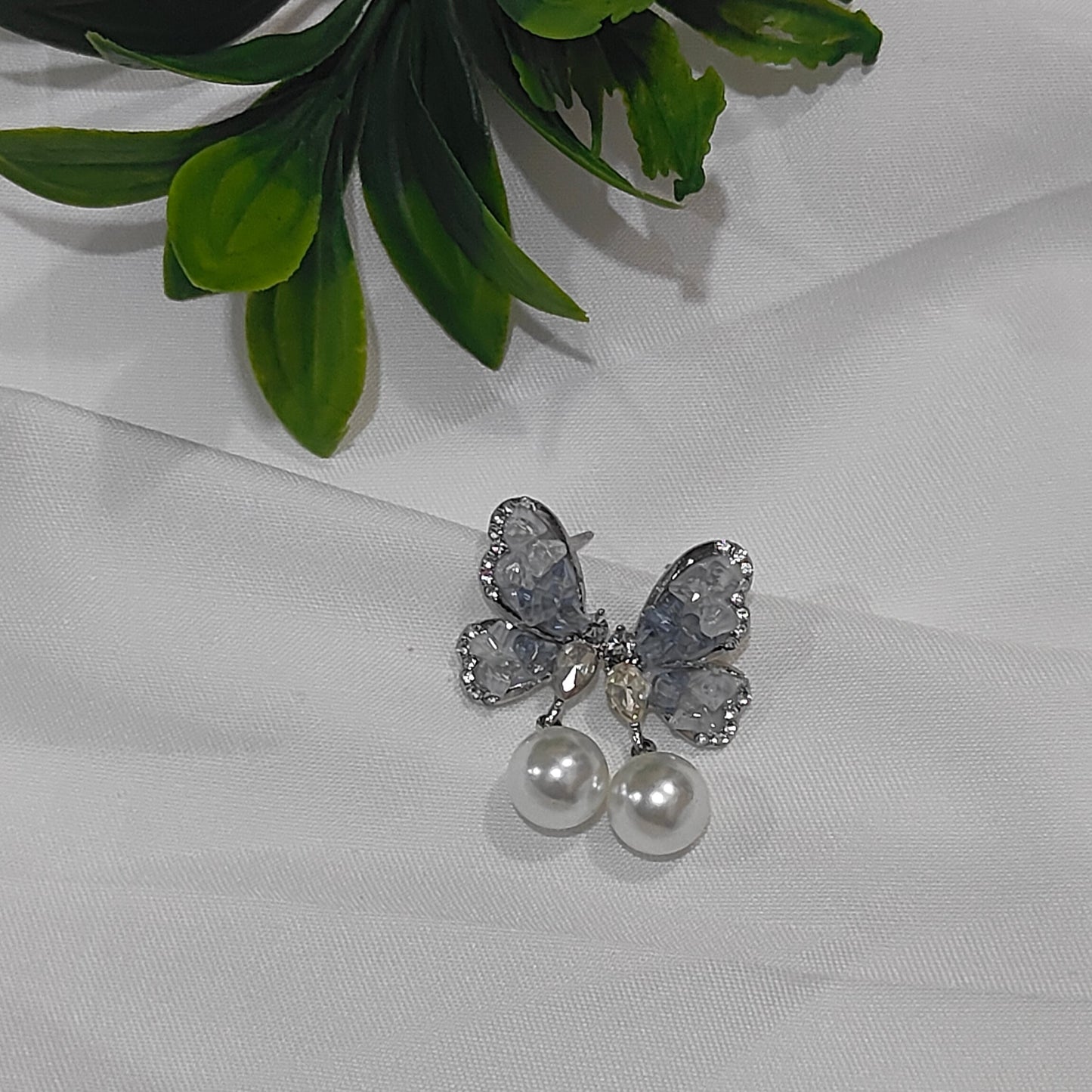 Pearl Whisper Butterfly Earrings