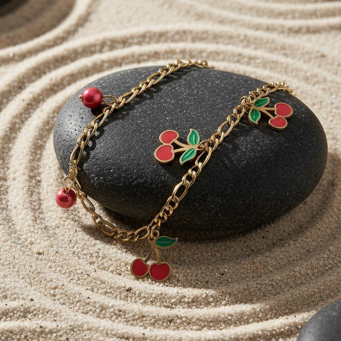 Golden Cherry Bracelet