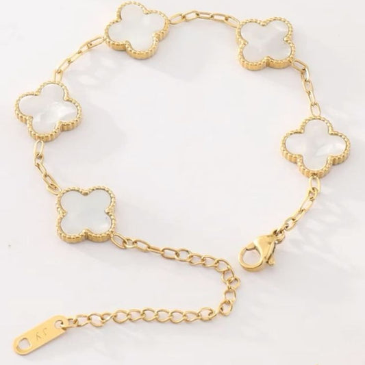 Eternal Black and White 2 in 1 Clover Elegance Bracelet
