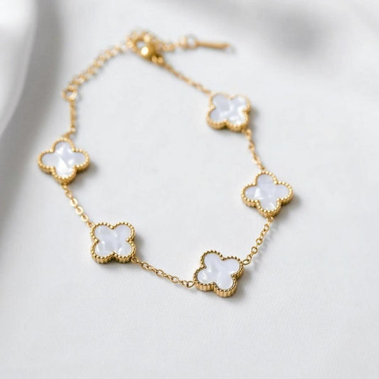 Eternal Black and White 2 in 1 Clover Elegance Bracelet