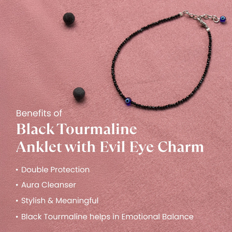This pair of anklets is meant to boost your style and energy. They are made to bring you luck, safety, and confidence.
