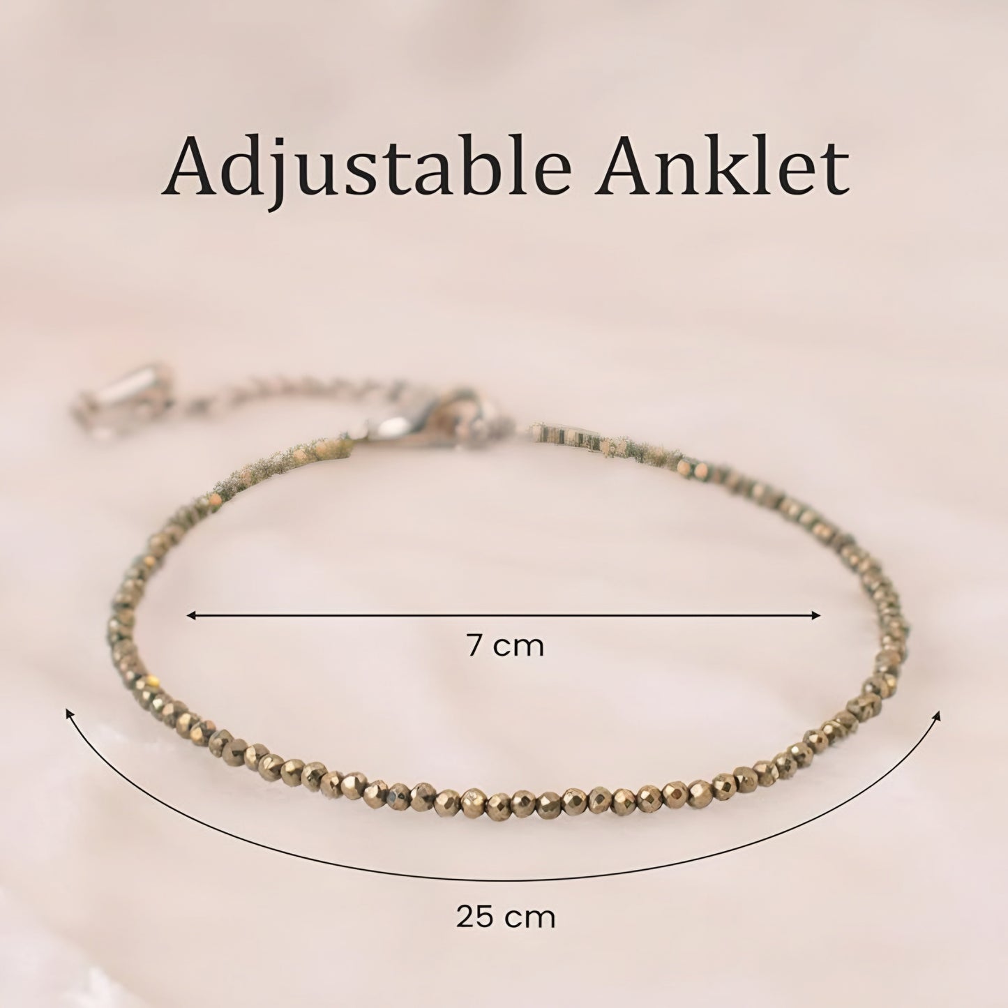 This pair of anklets is meant to boost your style and energy. They are made to bring you luck, safety, and confidence.